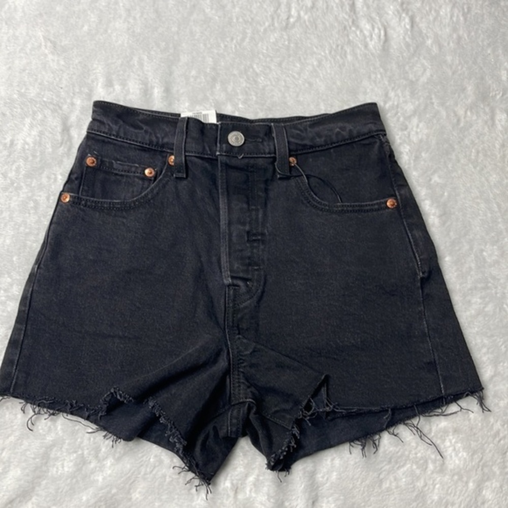 WOMEN’S BLACK PREMIUM RIBCAGE SHORTS SIZE 27